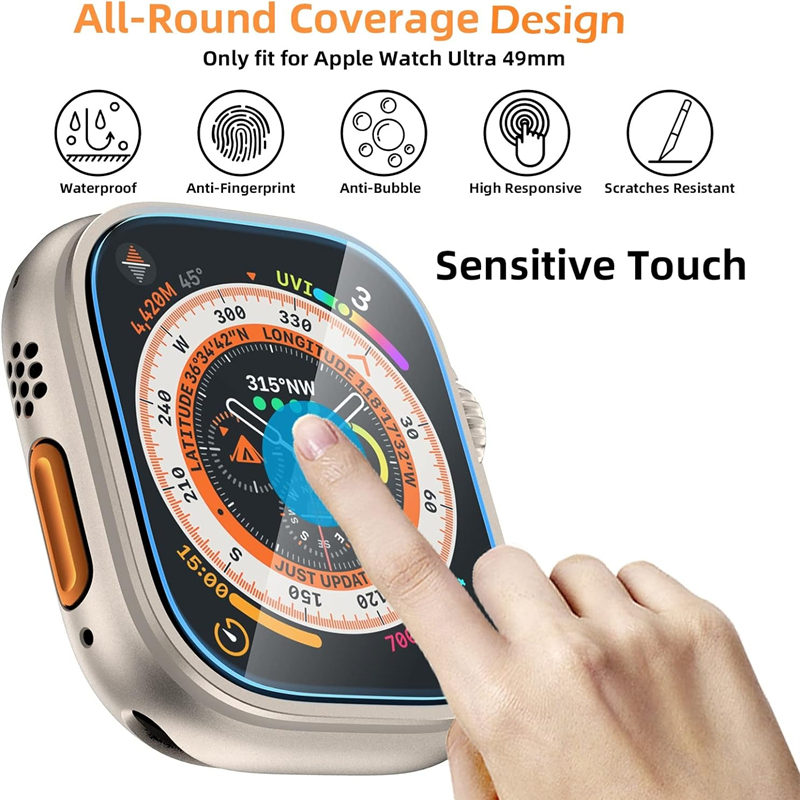 Tempered Glass For Apple Watch - مراجعة Watch Case Bumper وسعره