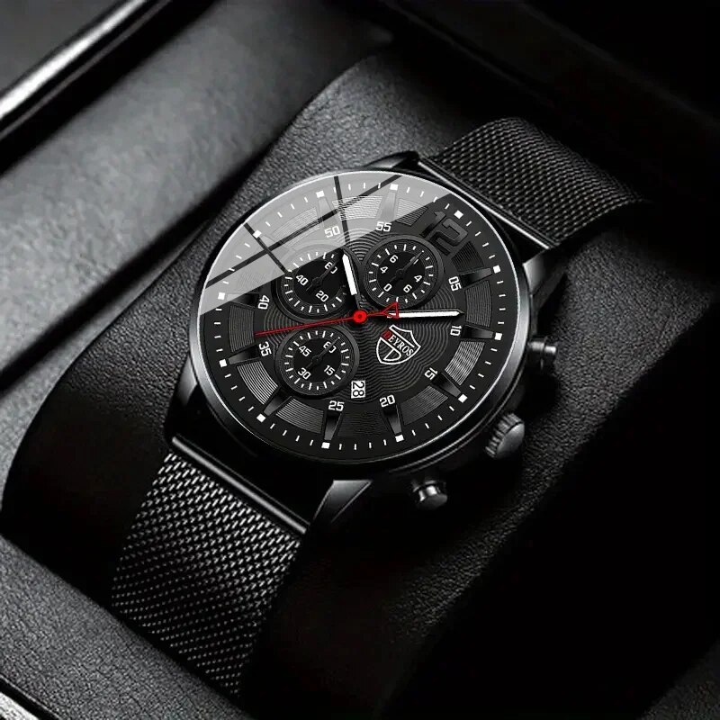 DEYROS Mens Fashion Minimalist - مراجعة Stainless Mesh Band وسعره