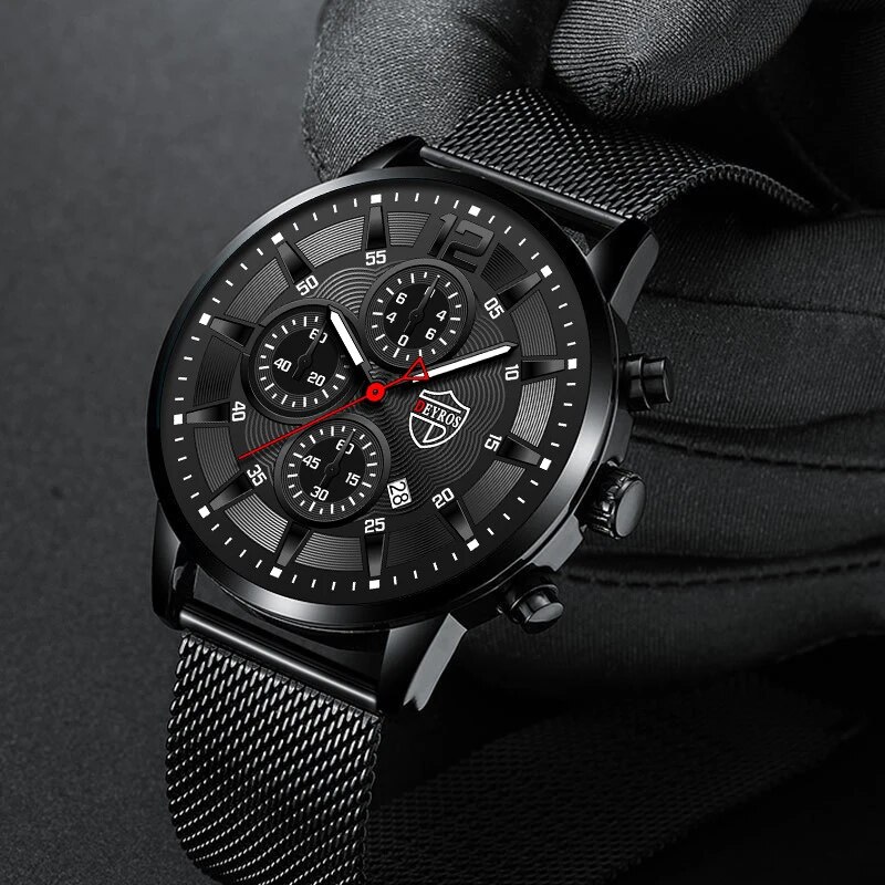 DEYROS Mens Fashion Minimalist - مراجعة Stainless Mesh Band وسعره