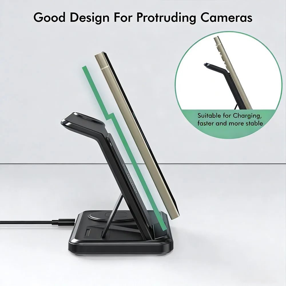 3 IN 1 Wireless Charger Statio - مراجعة Watch Charger Cable وسعره