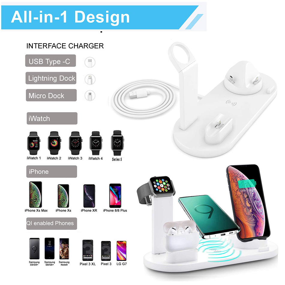 7 in 1 Wireless Charger Stand  - مراجعة Wireless Charger Watch وسعره
