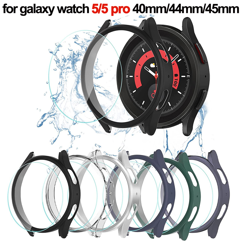 Cover+Tempered Glass for Samsu - مراجعة Accessories For Galaxy Watch 5 وسعره