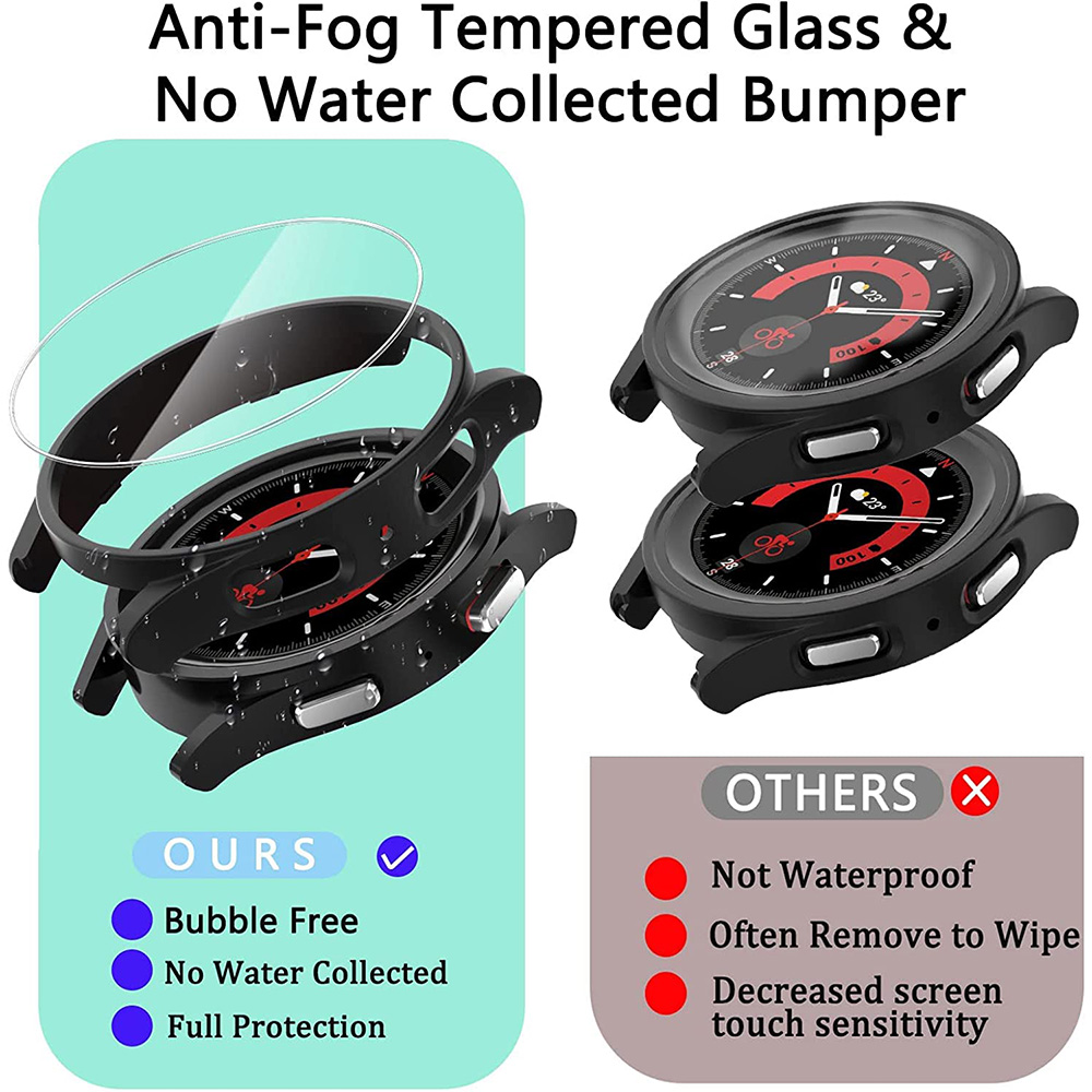 Cover+Tempered Glass for Samsu - مراجعة Accessories For Galaxy Watch 5 وسعره