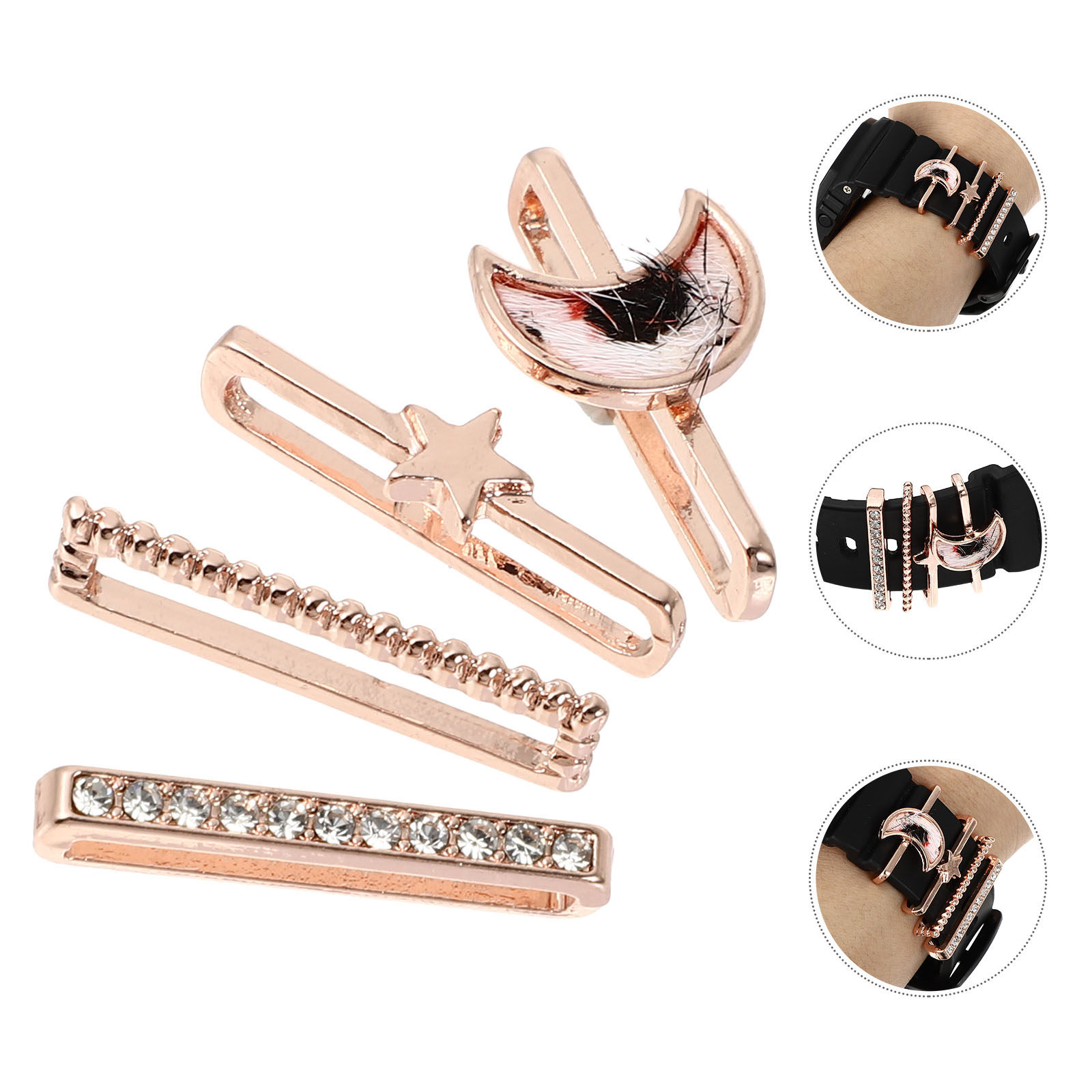 4Pcs Watchband Charms Decorati - مراجعة Smartwatch Band Accessories وسعره