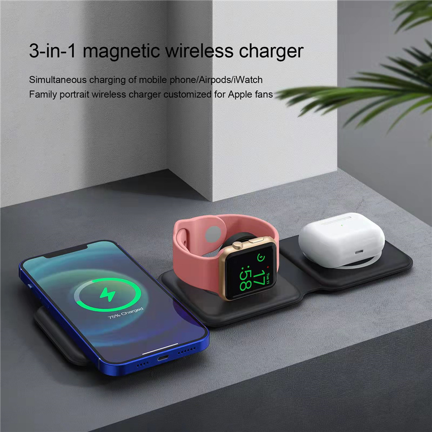 New 3in1 Foldable Wireless Cha - مراجعة Smartwatch X12 وسعره
