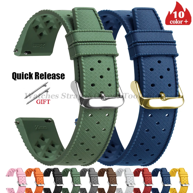 Tropic Silicone Watch Strap 18 - مراجعة Fossil Smartwatch Accessories وسعره