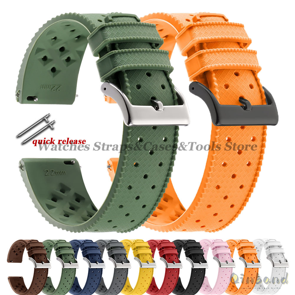 Premium Tropic Silicone Watch  - مراجعة Fossil Smartwatch Accessories وسعره
