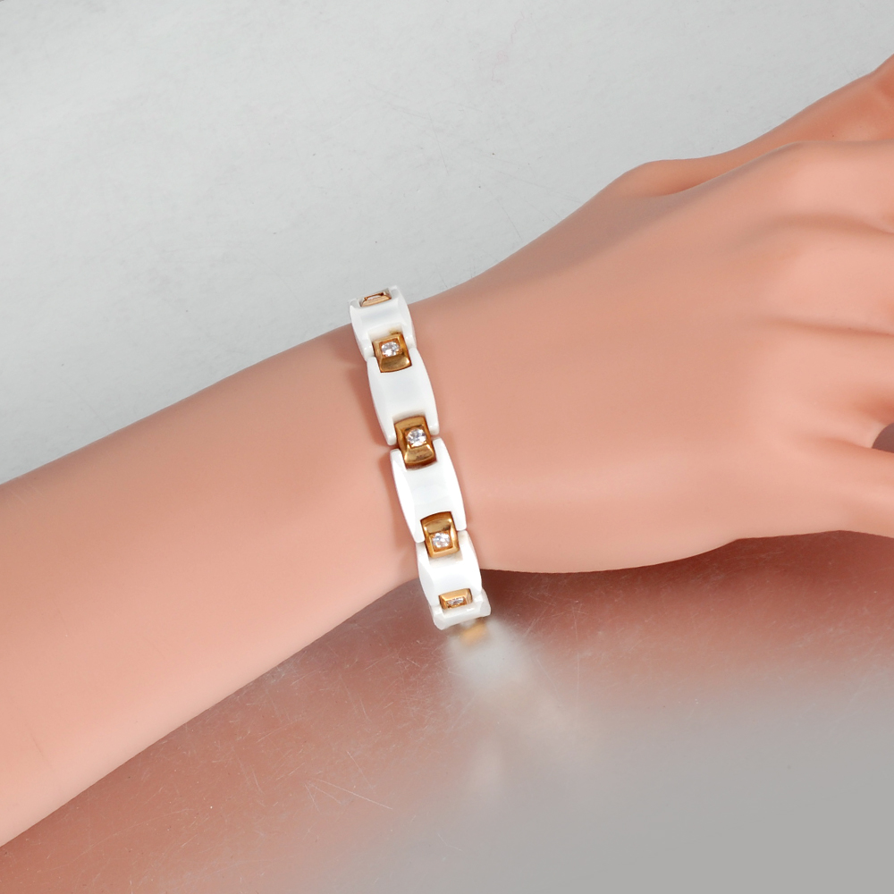 Vinterly Women Ceramic Bracele - مراجعة Ceramic Link Bracelet وسعره