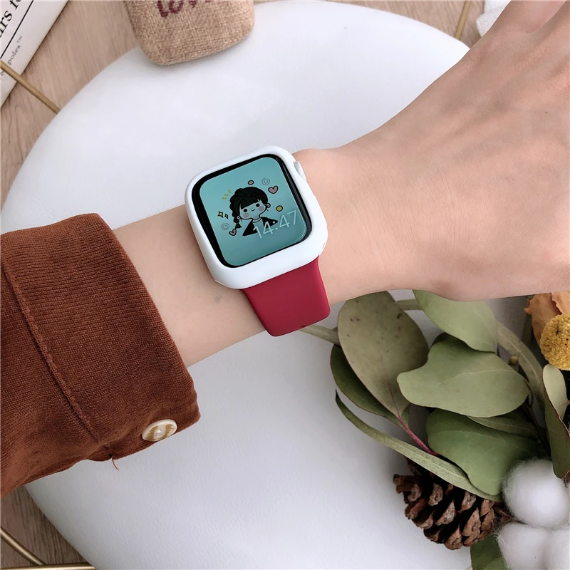 Glass+cover For Apple Watch Ca - مراجعة Smartwatch Band Accessories وسعره