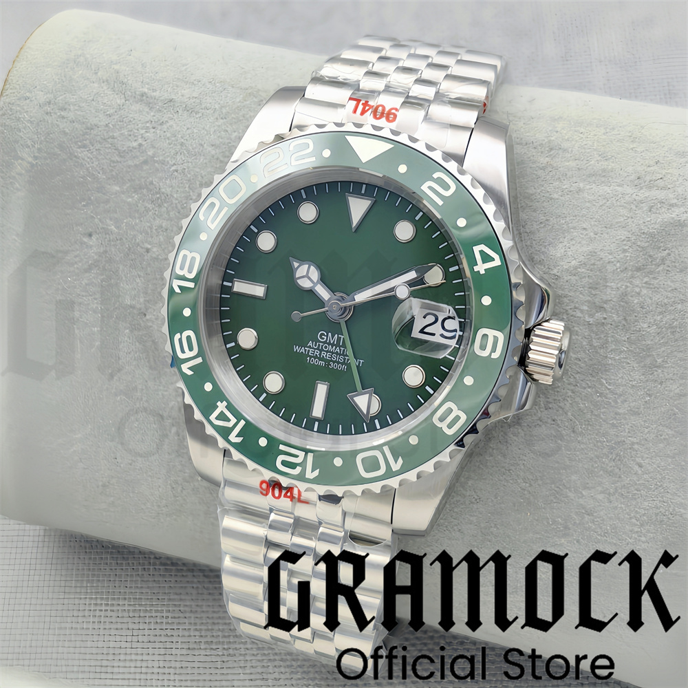 Gramock 40mm Men‘s NH34 Mechan - مراجعة Ceramic Link Bracelet وسعره