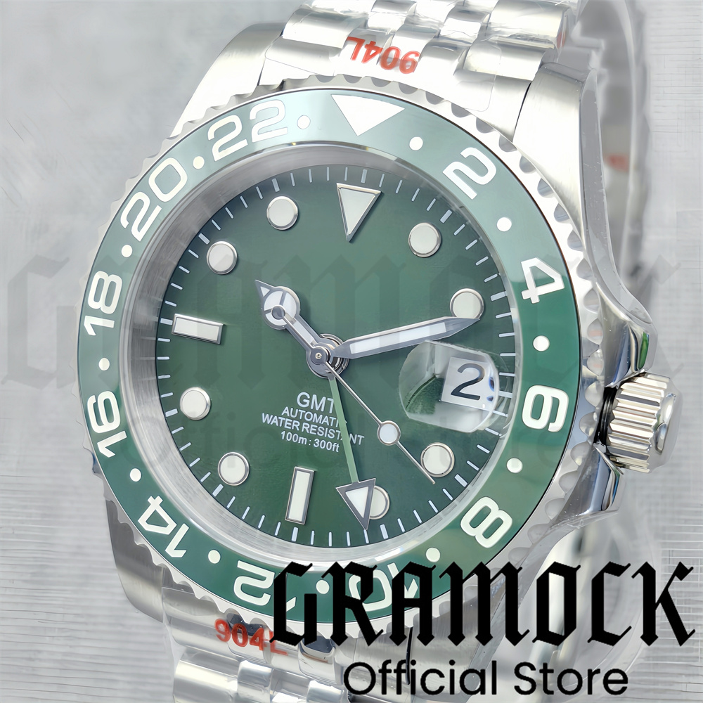 Gramock 40mm Men‘s NH34 Mechan - مراجعة Ceramic Link Bracelet وسعره