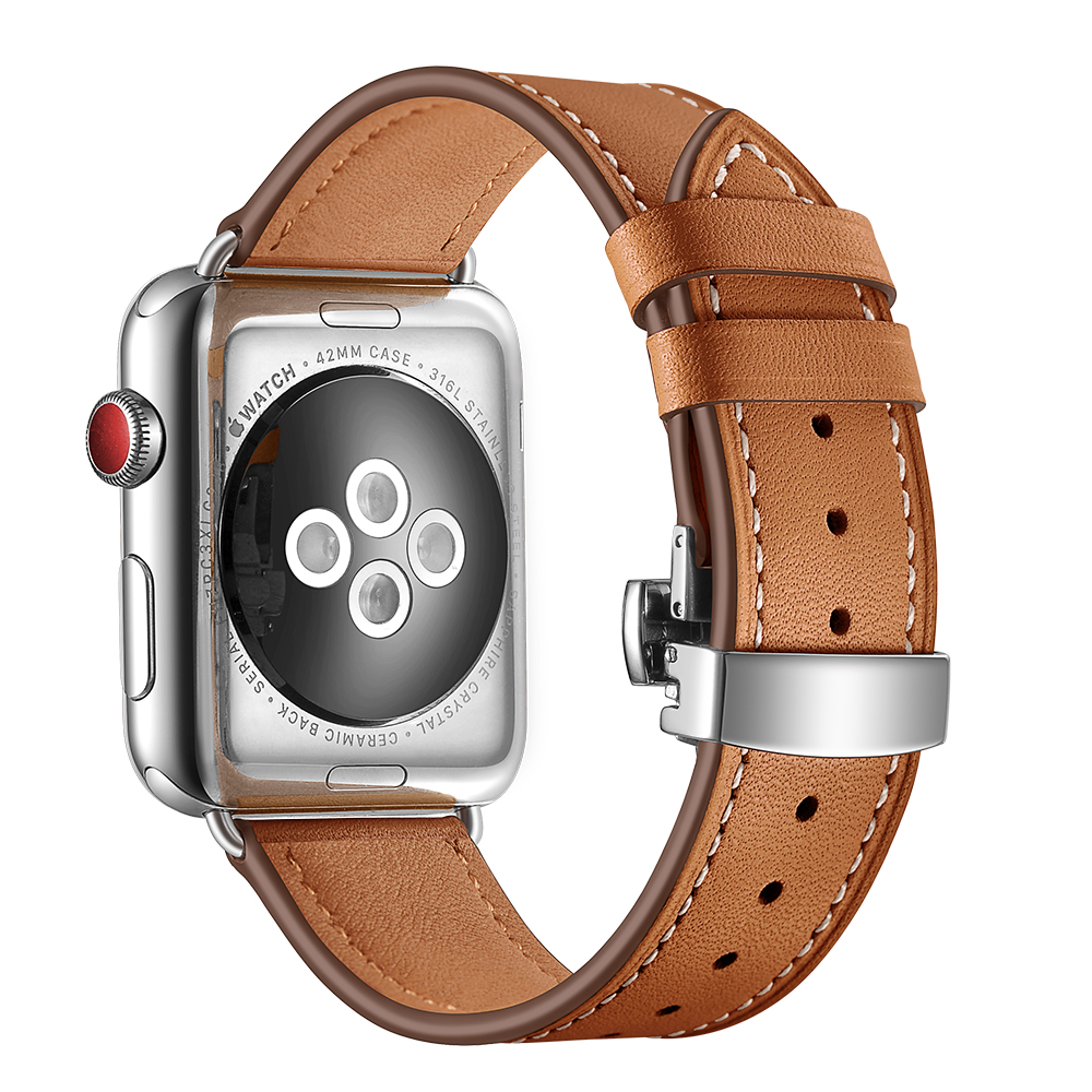 For Apple Watch Band Genuine L - مراجعة Smartwatch Accessories Shop وسعره