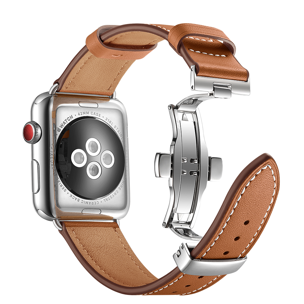 For Apple Watch Band Genuine L - مراجعة Smartwatch Accessories Shop وسعره