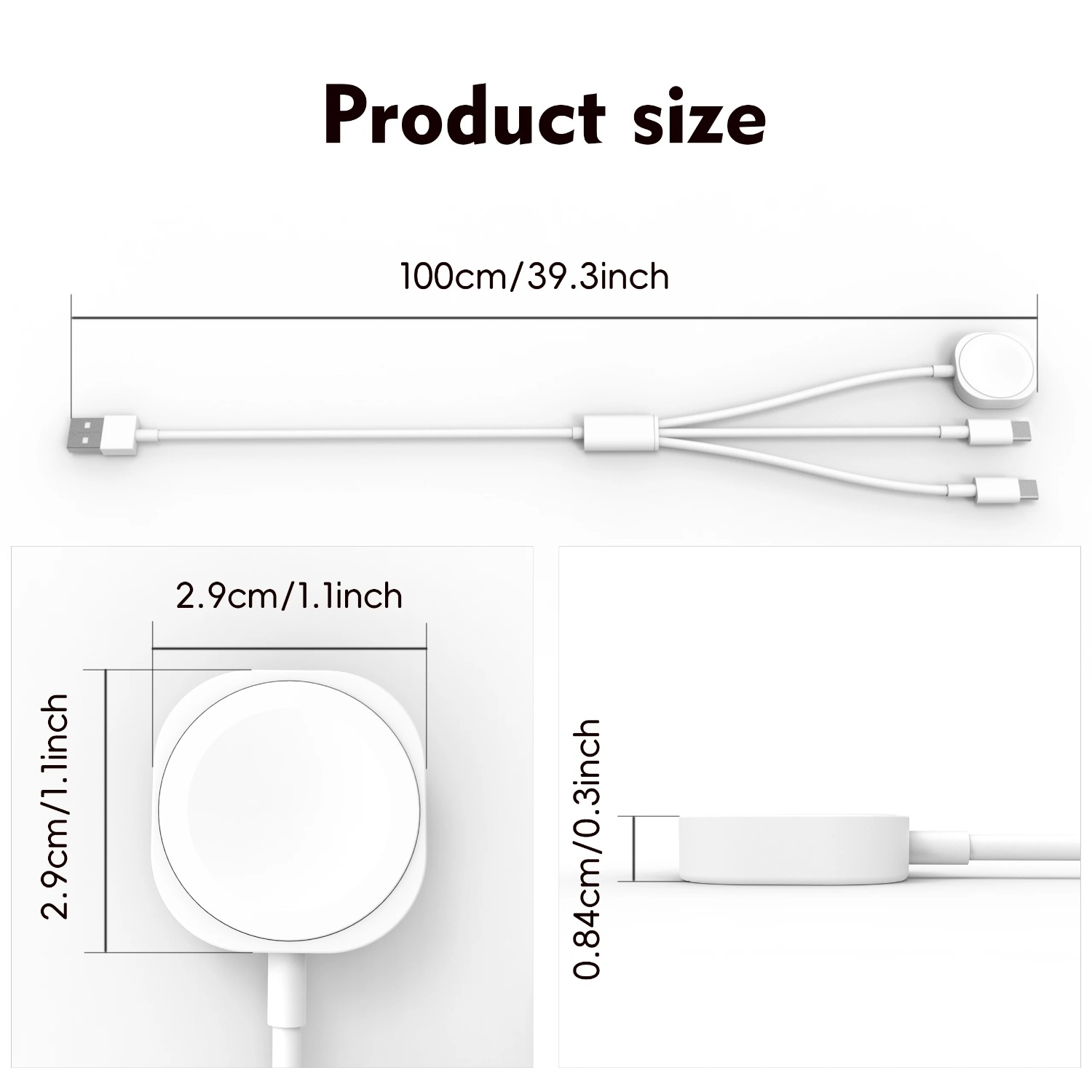 3 in 1  Magnetic Watch Charger - مراجعة Watch Charger Cable وسعره