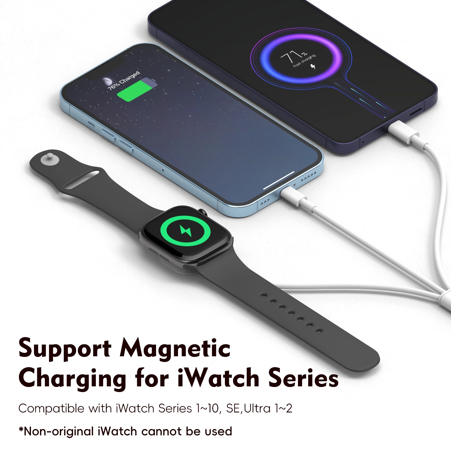 3 in 1  Magnetic Watch Charger - مراجعة Watch Charger Cable وسعره