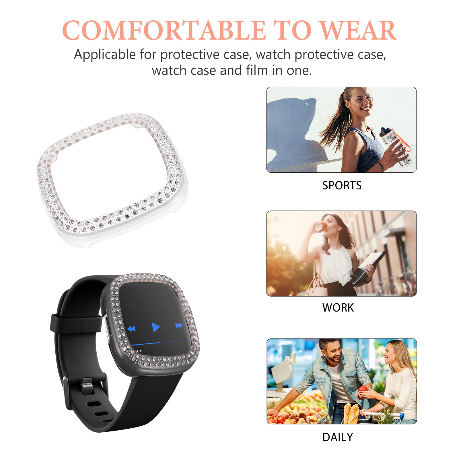 1Pcs Tpu Electroplated Watch F - مراجعة Watch Case Bumper وسعره