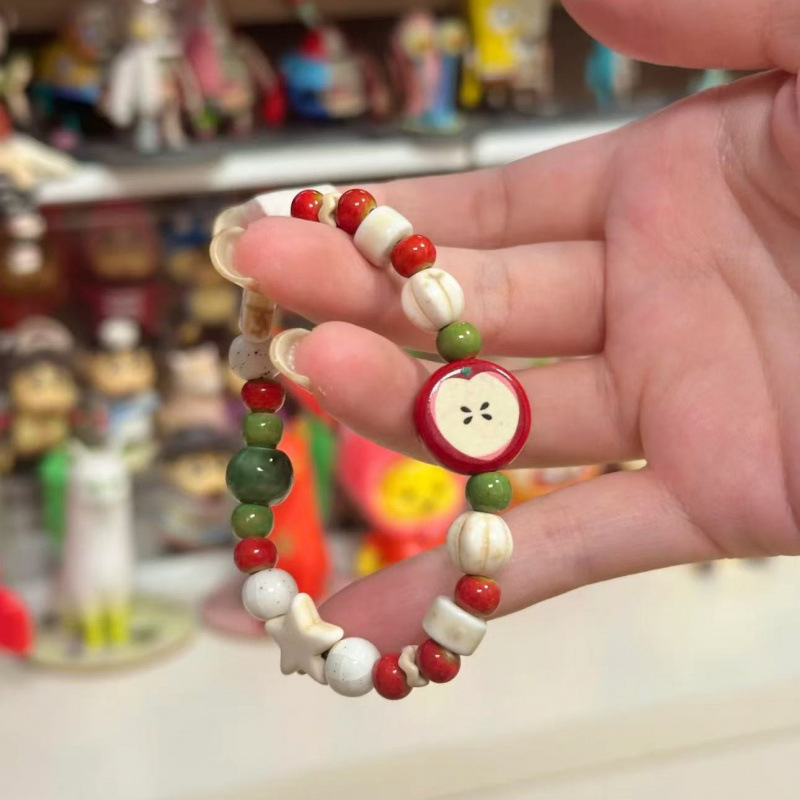 Retro Imitation Apple Ceramic  - مراجعة Ceramic Link Bracelet وسعره
