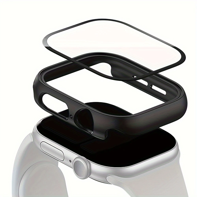 Glass + Case for Apple Watch 4 - مراجعة Smartwatch Band Accessories وسعره