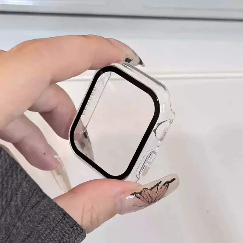 Glass + Case for Apple Watch 4 - مراجعة Smartwatch Band Accessories وسعره