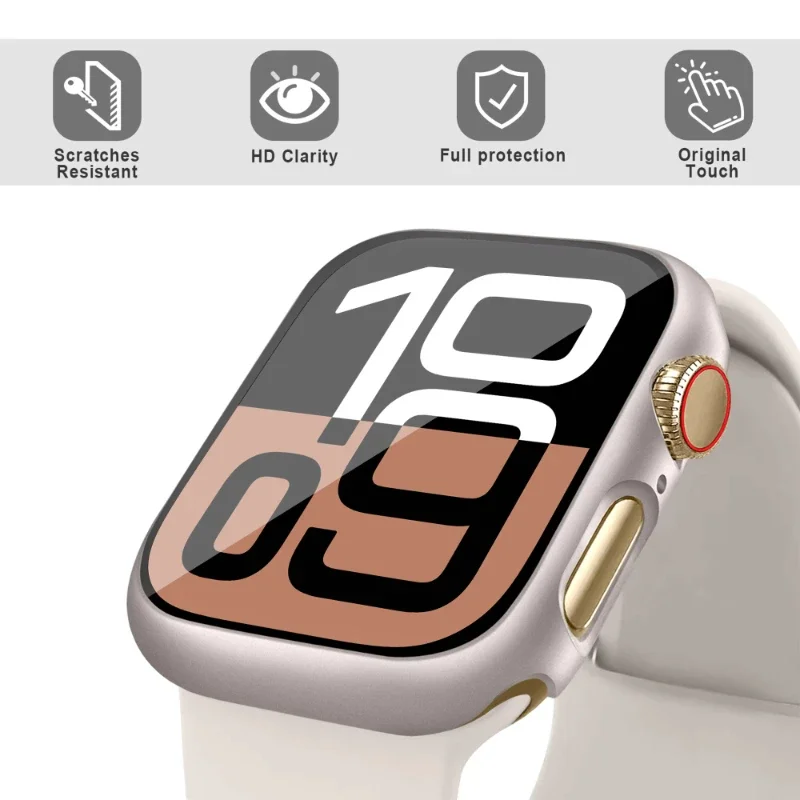 Glass + Case for Apple Watch 4 - مراجعة Smartwatch Band Accessories وسعره