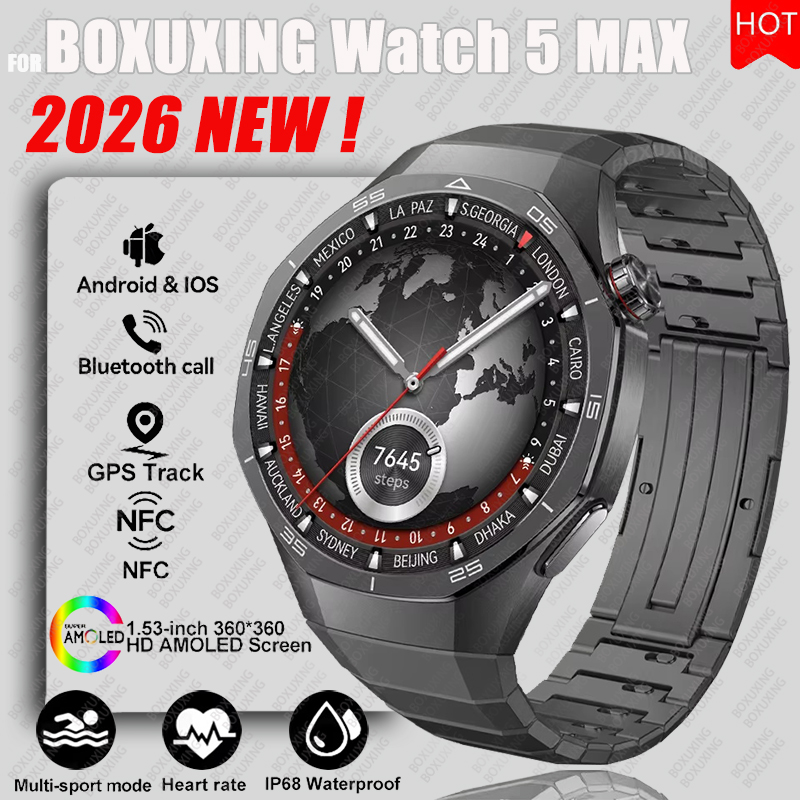 2026 New BOXUXING Watch 5 MAX  - مراجعة Smartwatch Face وسعره