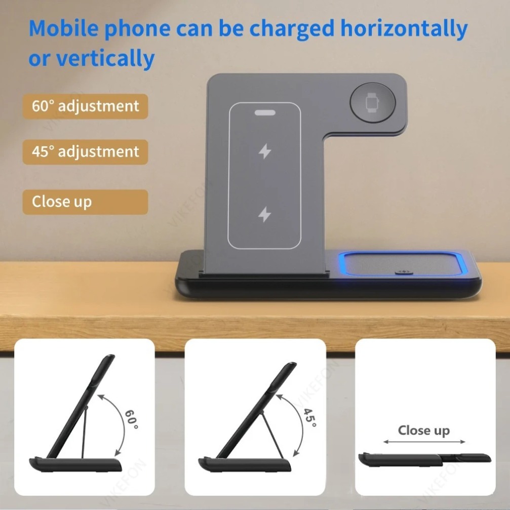 Foldable 3 in 1 Wireless Charg - مراجعة Watch Charger Cable وسعره