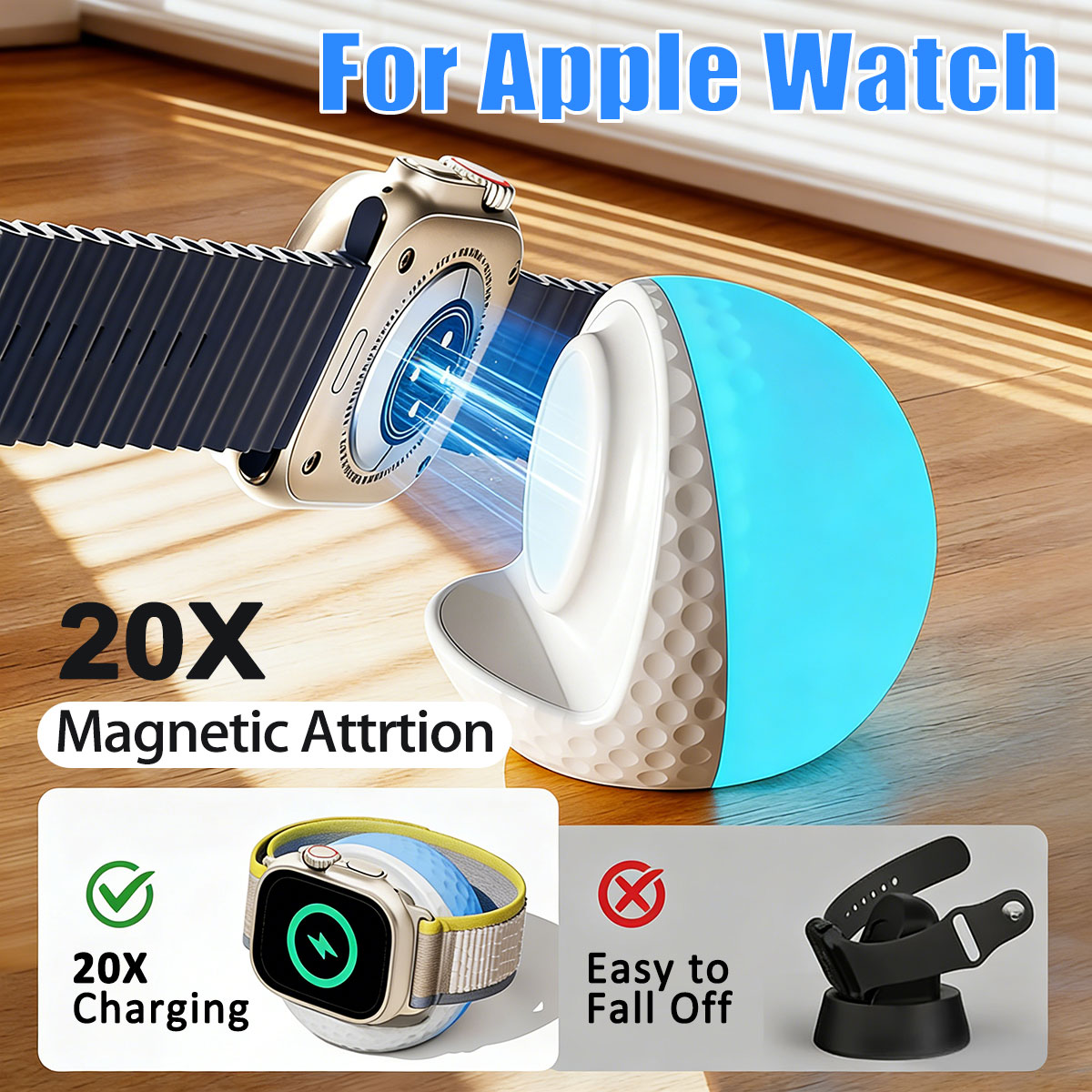 Portable RGB Lighting Wireless - مراجعة Wireless Charger Watch وسعره