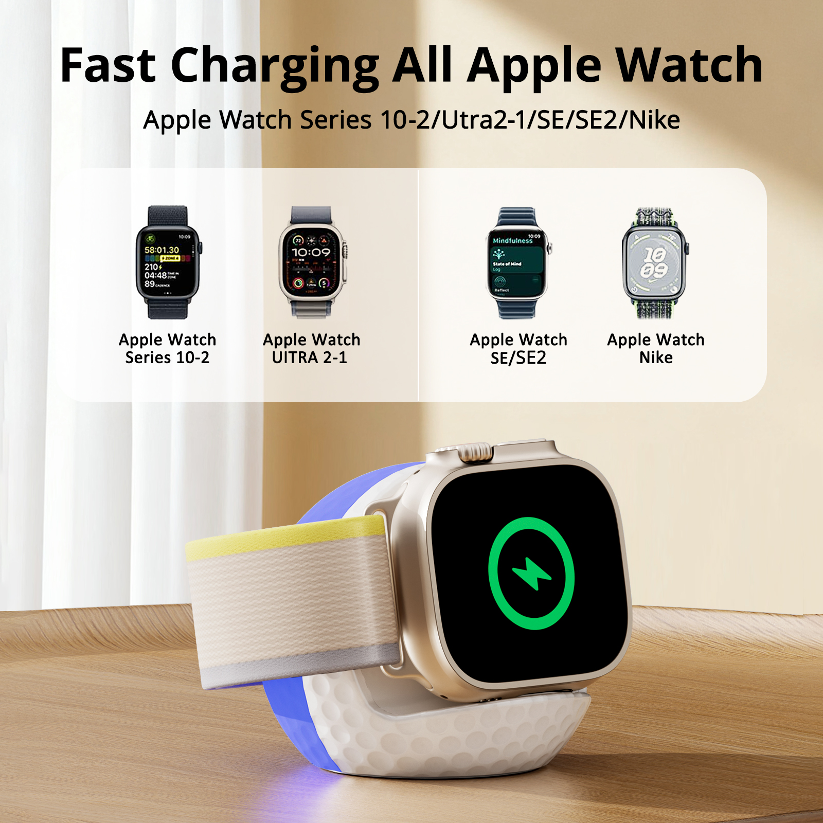 Portable RGB Lighting Wireless - مراجعة Wireless Charger Watch وسعره