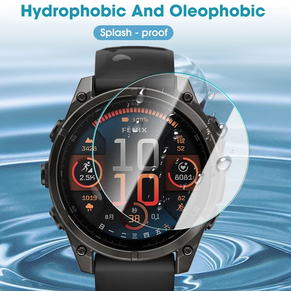 1/5pcs 9H HD Tempered Glass fo - مراجعة Smartwatch Icon وسعره