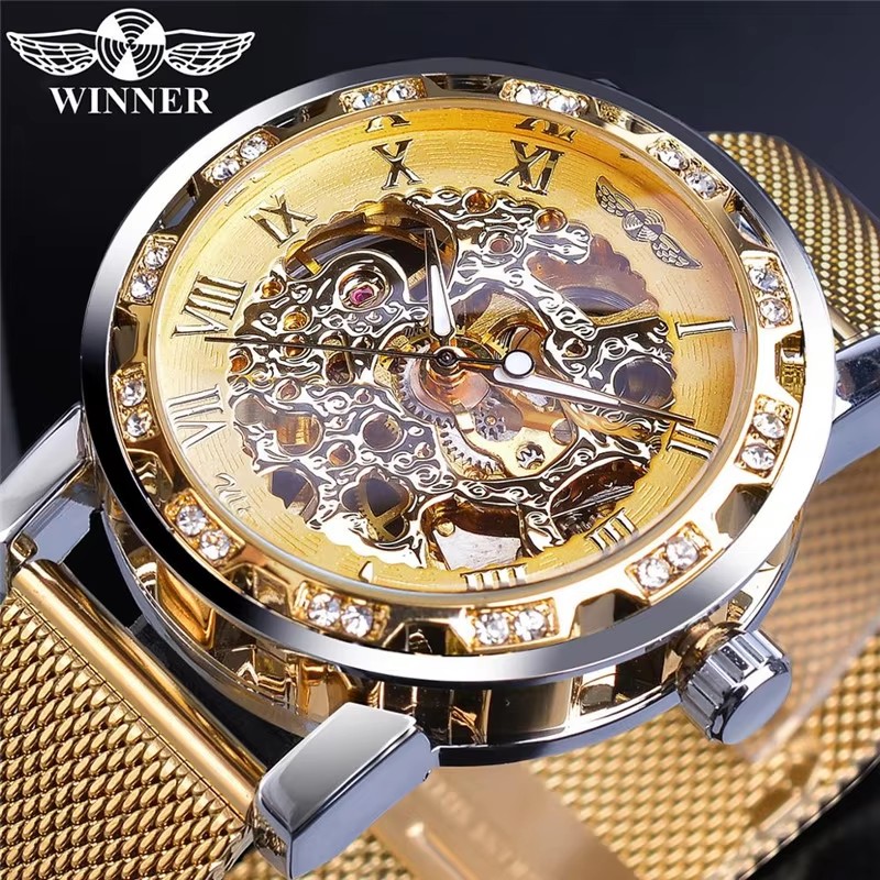 Forsining Men's Skeleton Mecha - مراجعة Stainless Mesh Band وسعره