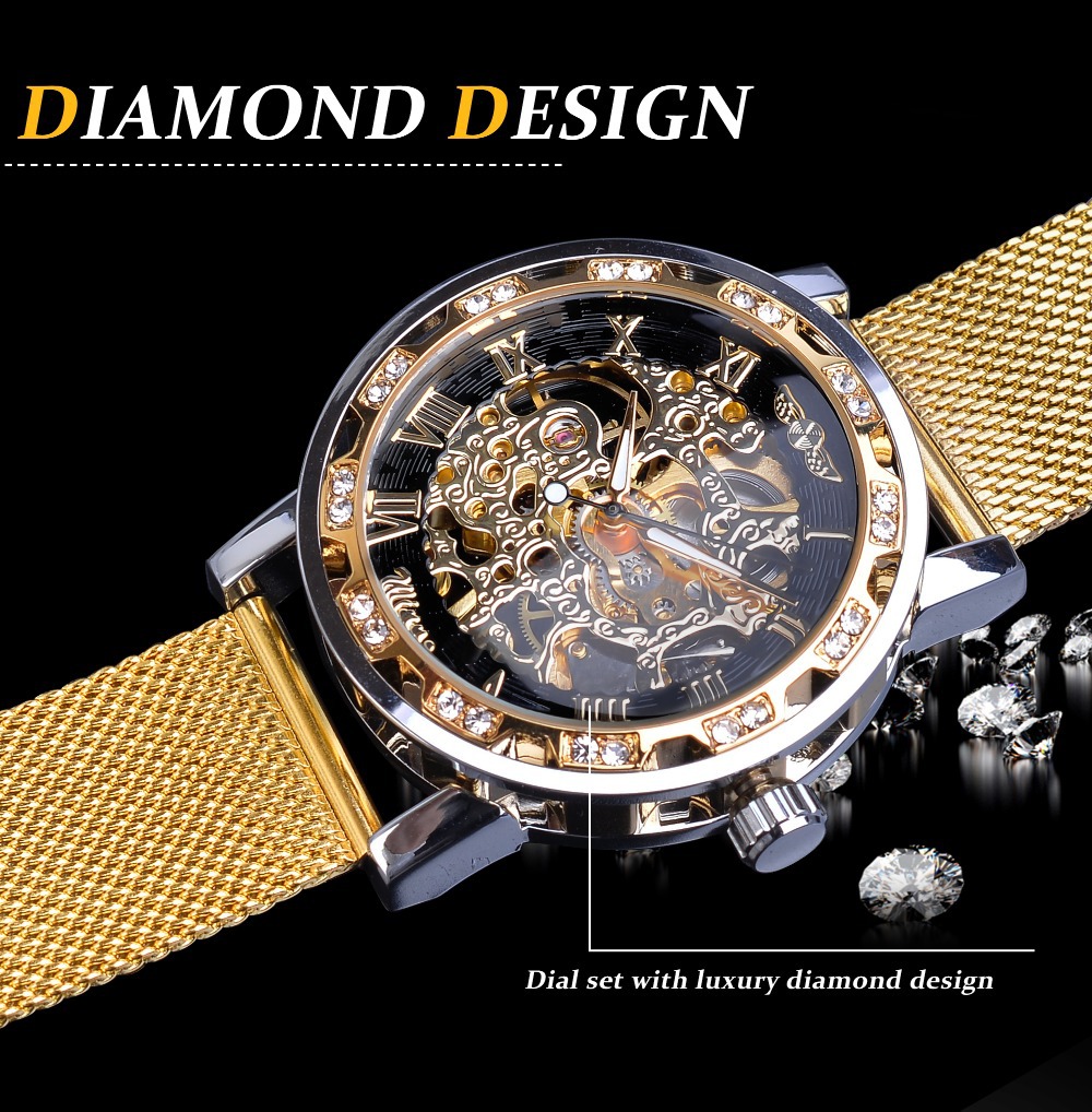 Forsining Men's Skeleton Mecha - مراجعة Stainless Mesh Band وسعره
