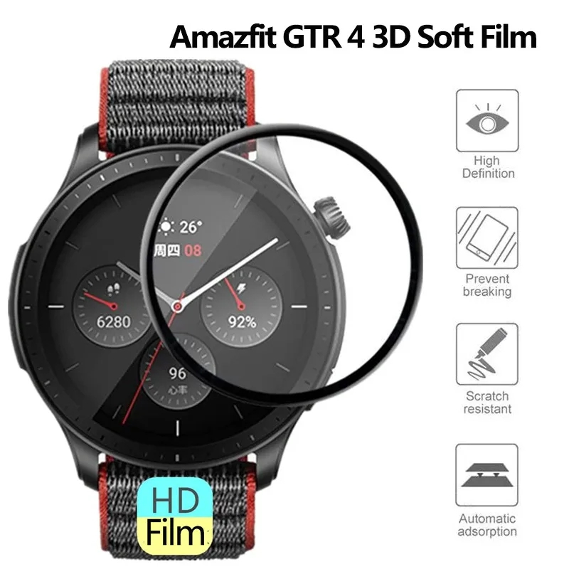 For Amazfit GTR 4 Screen Prote - مراجعة Amazfit Smartwatch Accessories وسعره