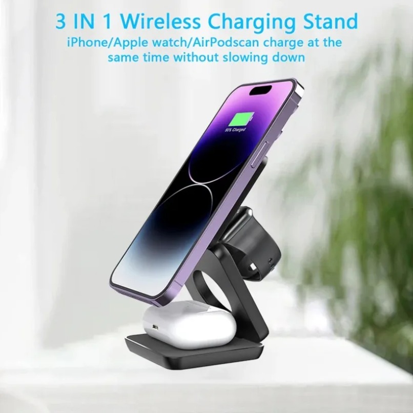 3 in 1 Foldable Magnetic Wirel - مراجعة Watch Charger Cable وسعره