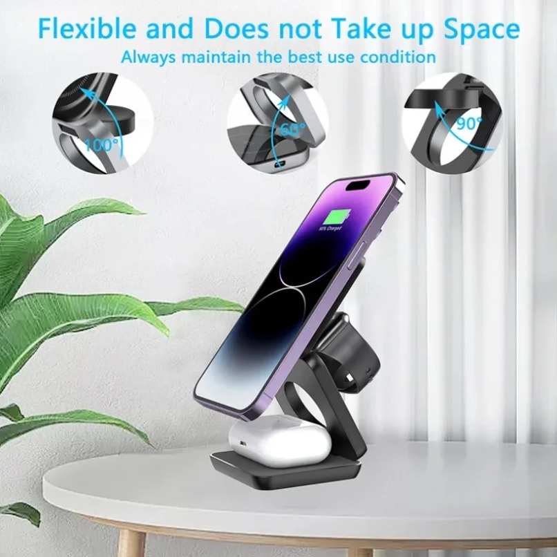 3 in 1 Foldable Magnetic Wirel - مراجعة Watch Charger Cable وسعره