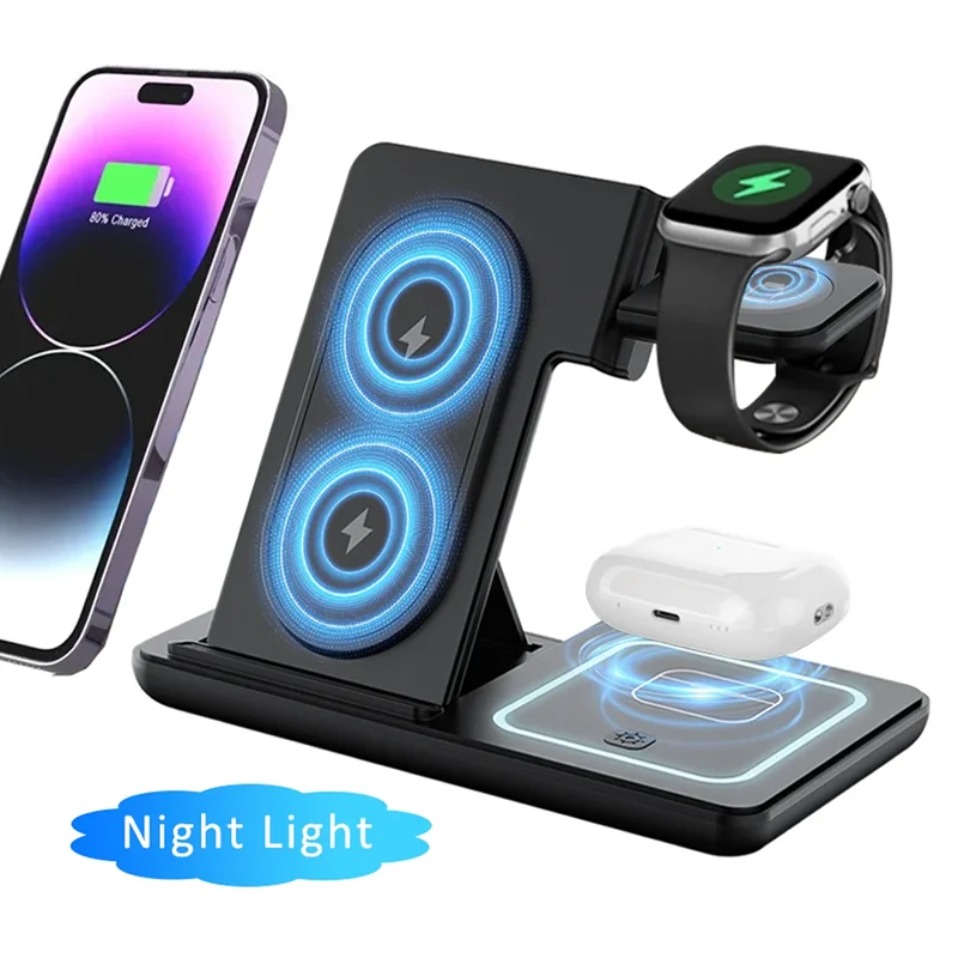 Night LED Light 3 In 1 Wireles - مراجعة Watch Charger Cable وسعره