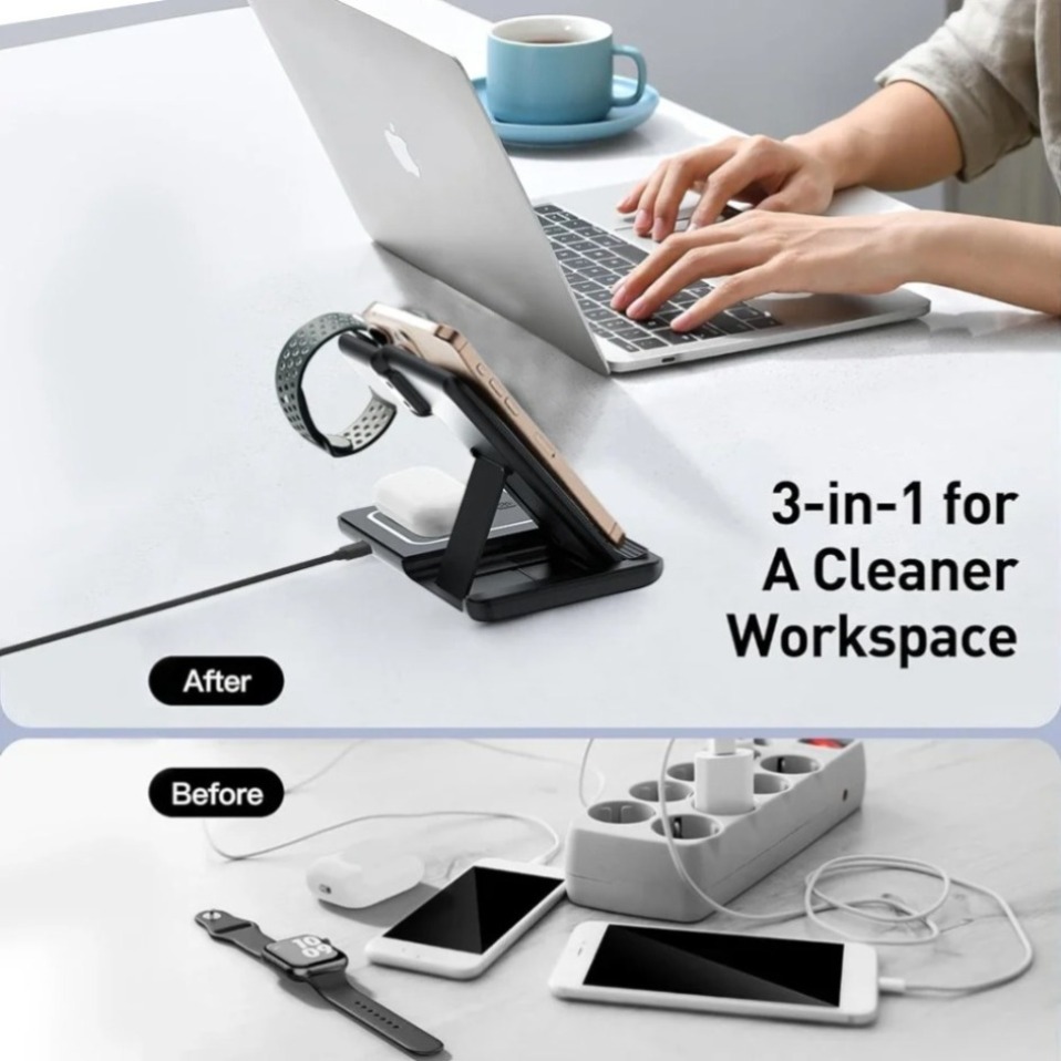 Night LED Light 3 In 1 Wireles - مراجعة Watch Charger Cable وسعره