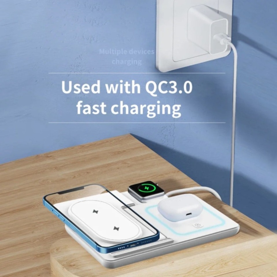 Night LED Light 3 In 1 Wireles - مراجعة Watch Charger Cable وسعره