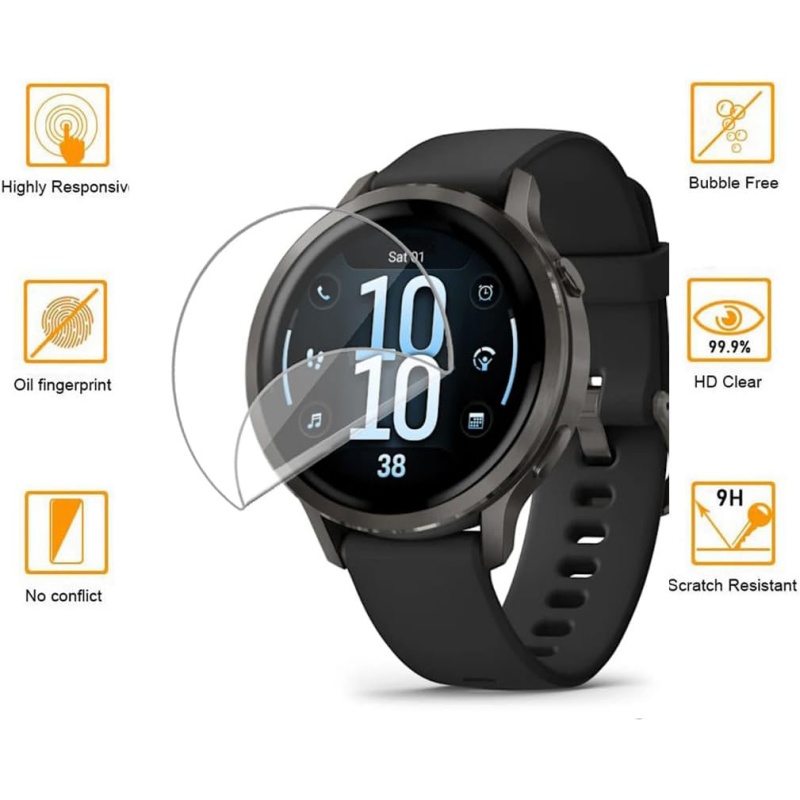 1-3PCS Soft Screen Protector F - مراجعة Garmin Smartwatch Accessories وسعره
