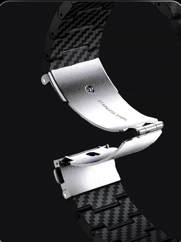 Carbon Fiber Strap For Xiaomi  - مراجعة Xiaomi Smartwatch S4 Accessories وسعره