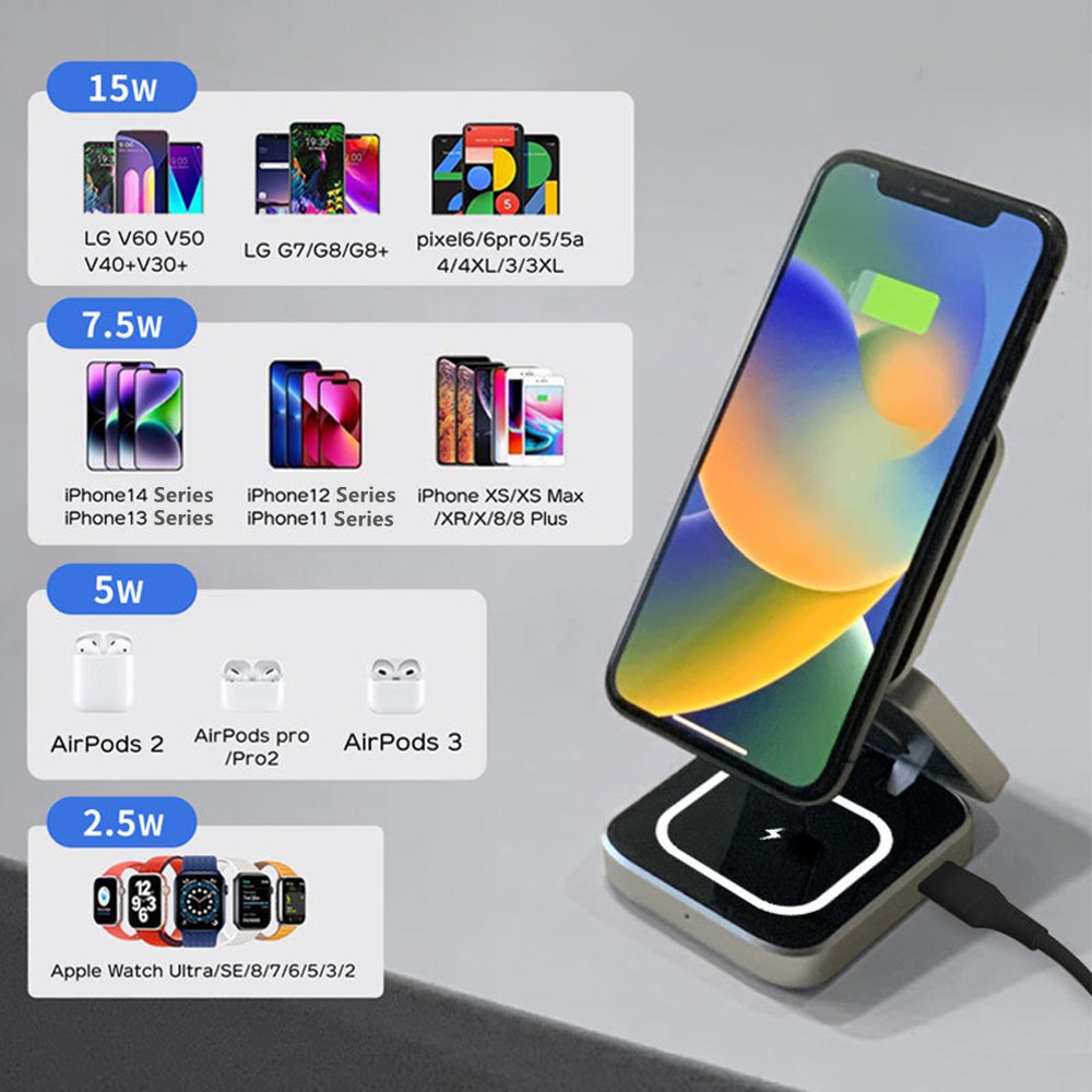 Foldable Magnetic Wireless Cha - مراجعة Wireless Charger Watch وسعره