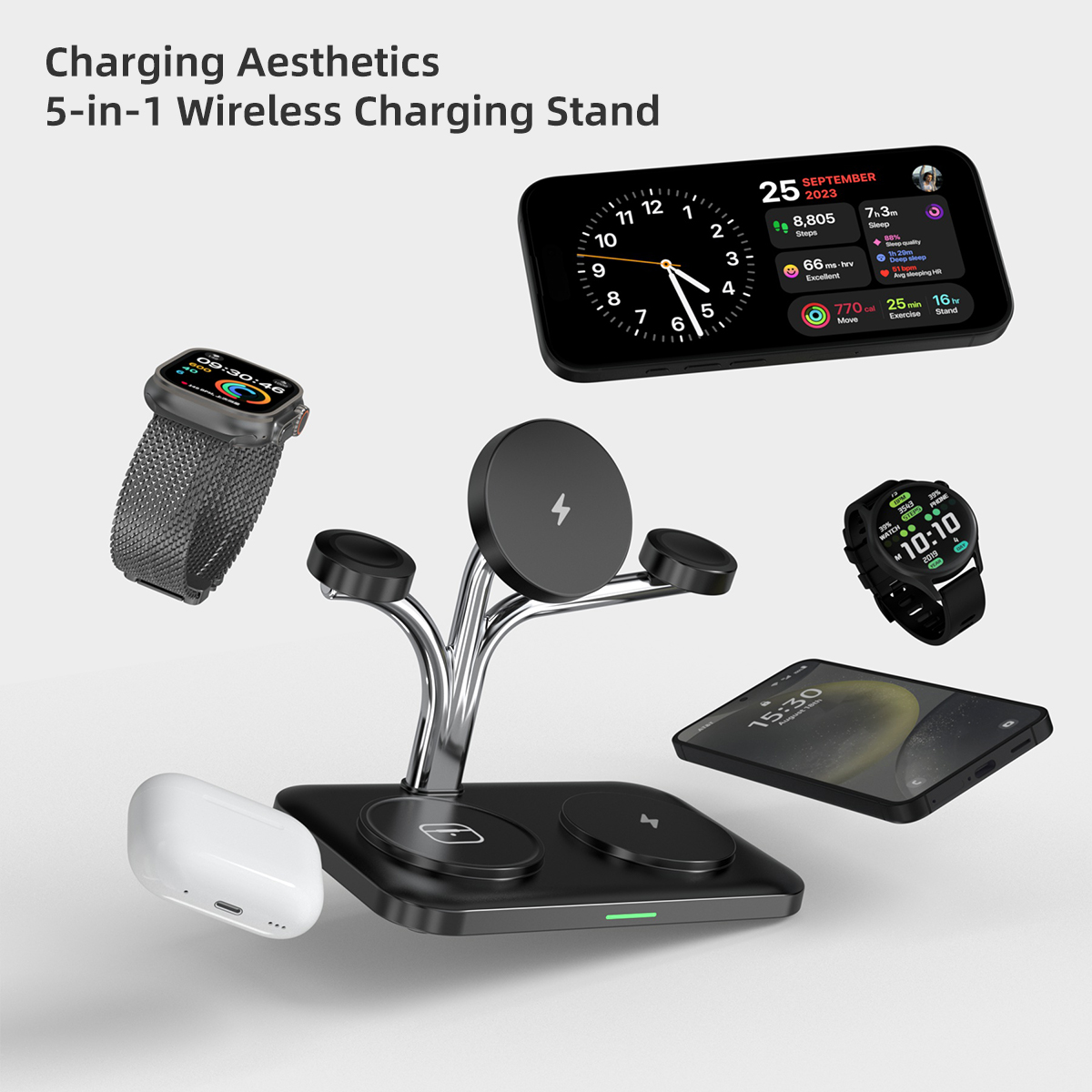 5 IN 1 Magnetic Wireless Charg - مراجعة Watch Charger Cable وسعره