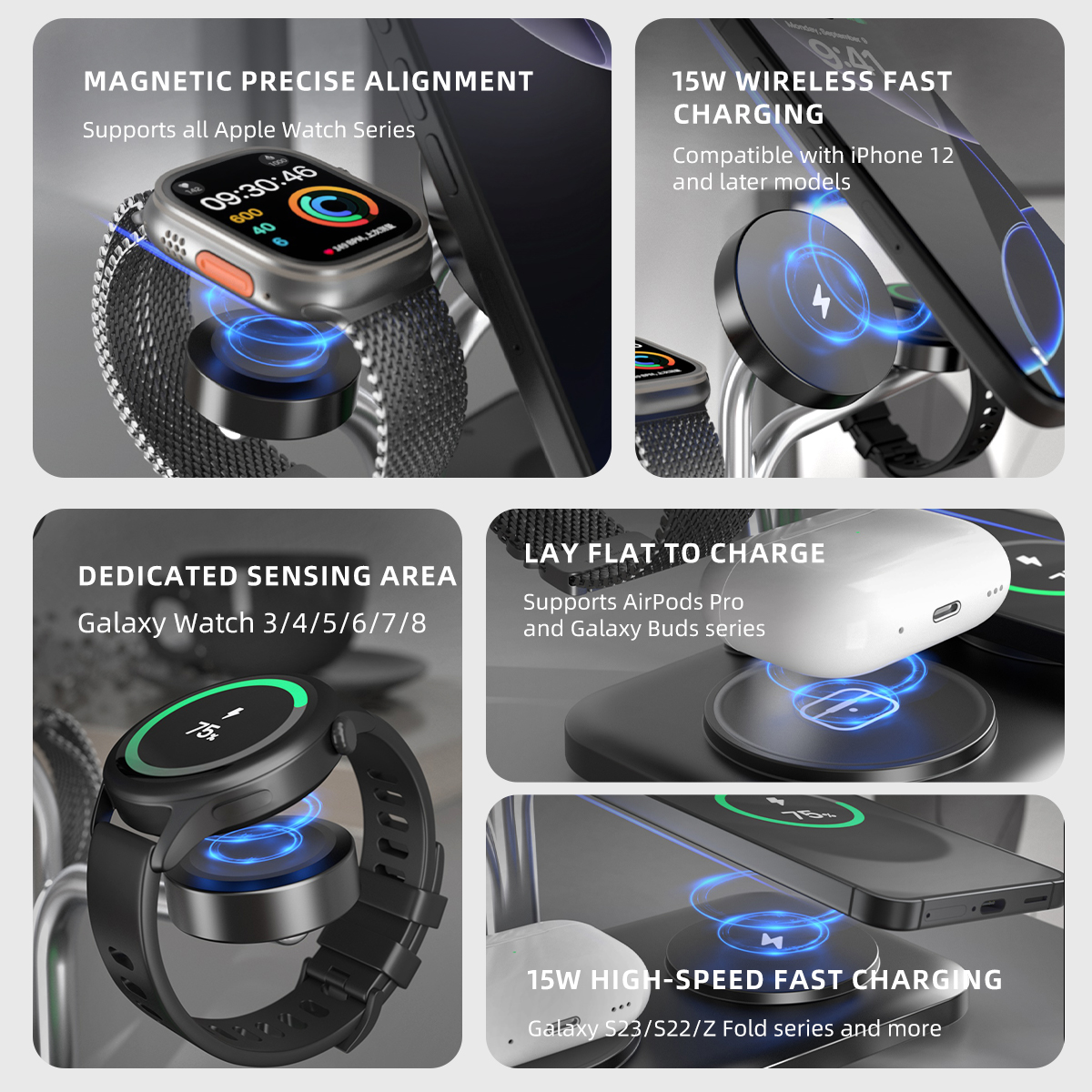 5 IN 1 Magnetic Wireless Charg - مراجعة Watch Charger Cable وسعره