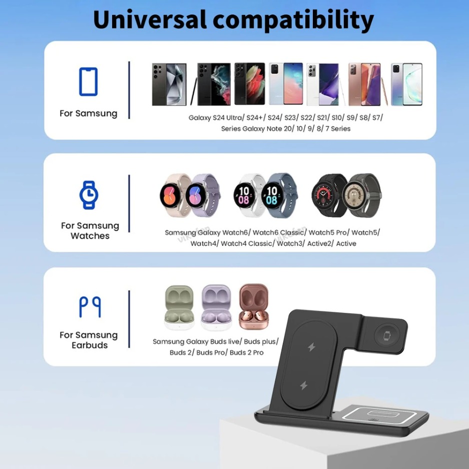 3 In 1 Foldable Wireless Charg - مراجعة Wireless Charger Watch وسعره