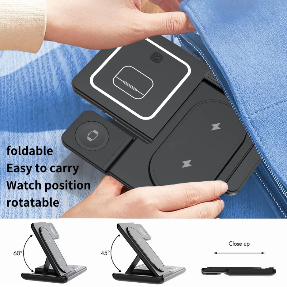 3 In 1 Foldable Wireless Charg - مراجعة Wireless Charger Watch وسعره