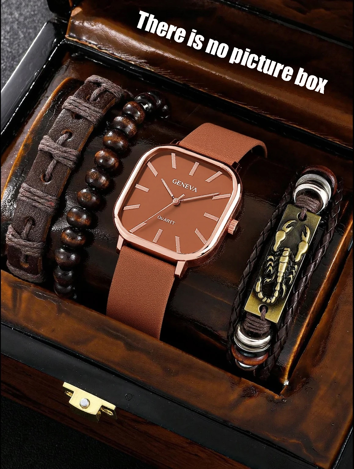 No gift box; men's leather str - مراجعة Accessories With Watch وسعره