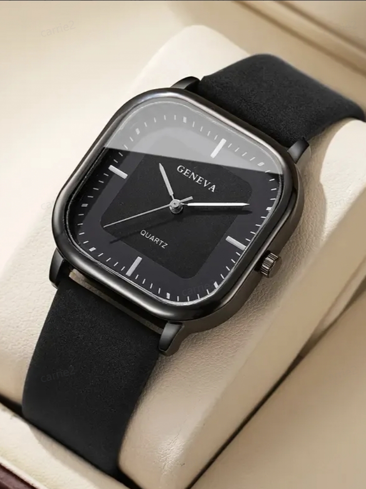 No gift box; men's leather str - مراجعة Accessories With Watch وسعره