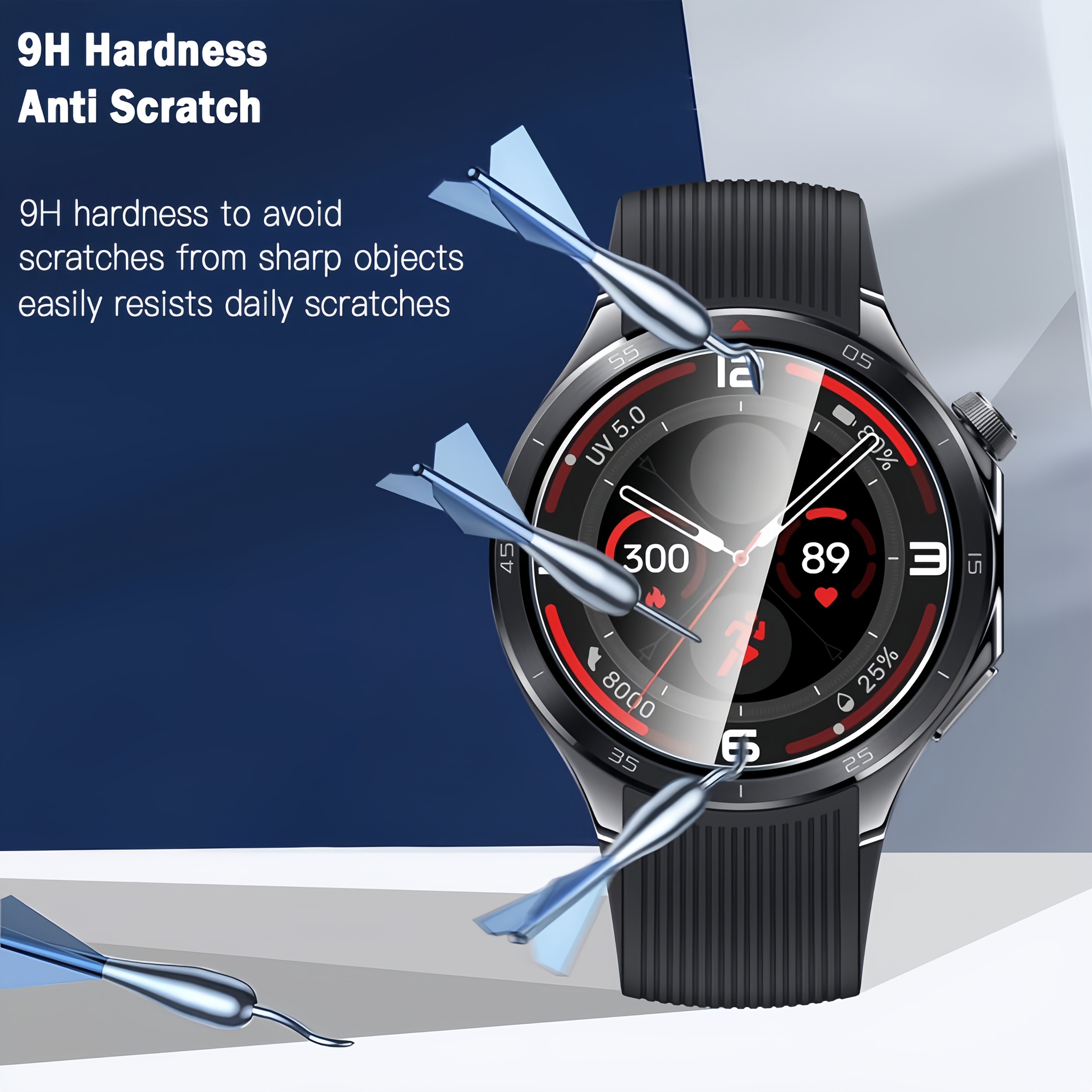 3PCS 9H Tempered Glass Screen  - مراجعة Smartwatch Icon وسعره