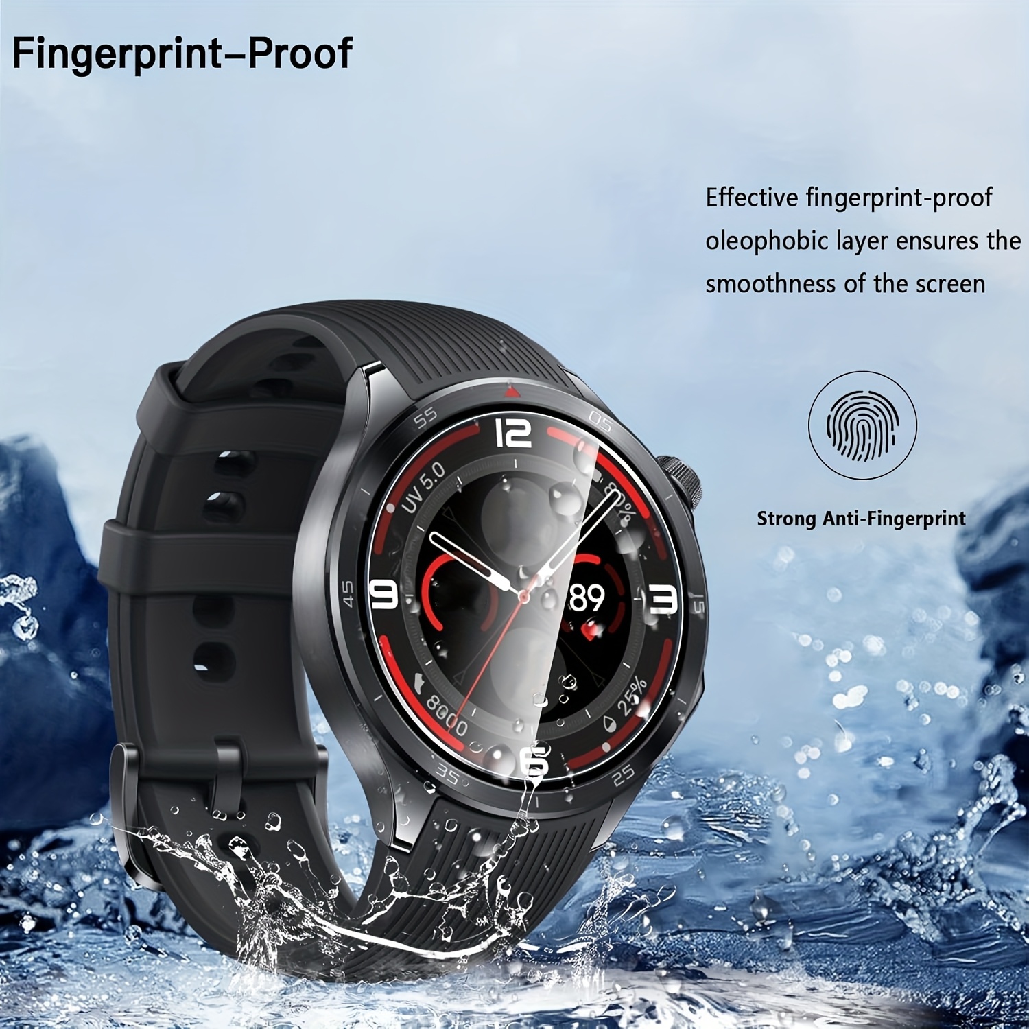 3PCS 9H Tempered Glass Screen  - مراجعة Smartwatch Icon وسعره