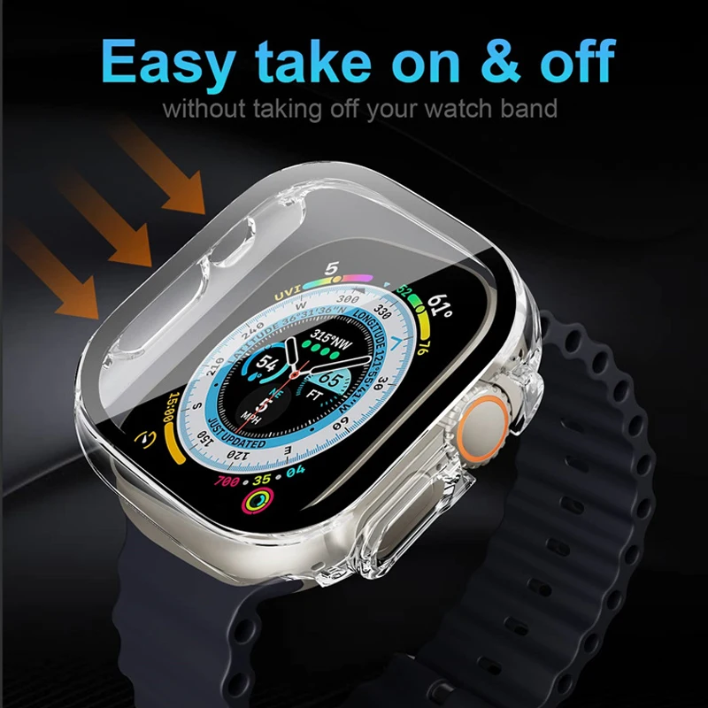 Glass+case For Apple Watch Ult - مراجعة Smartwatch Band Accessories وسعره
