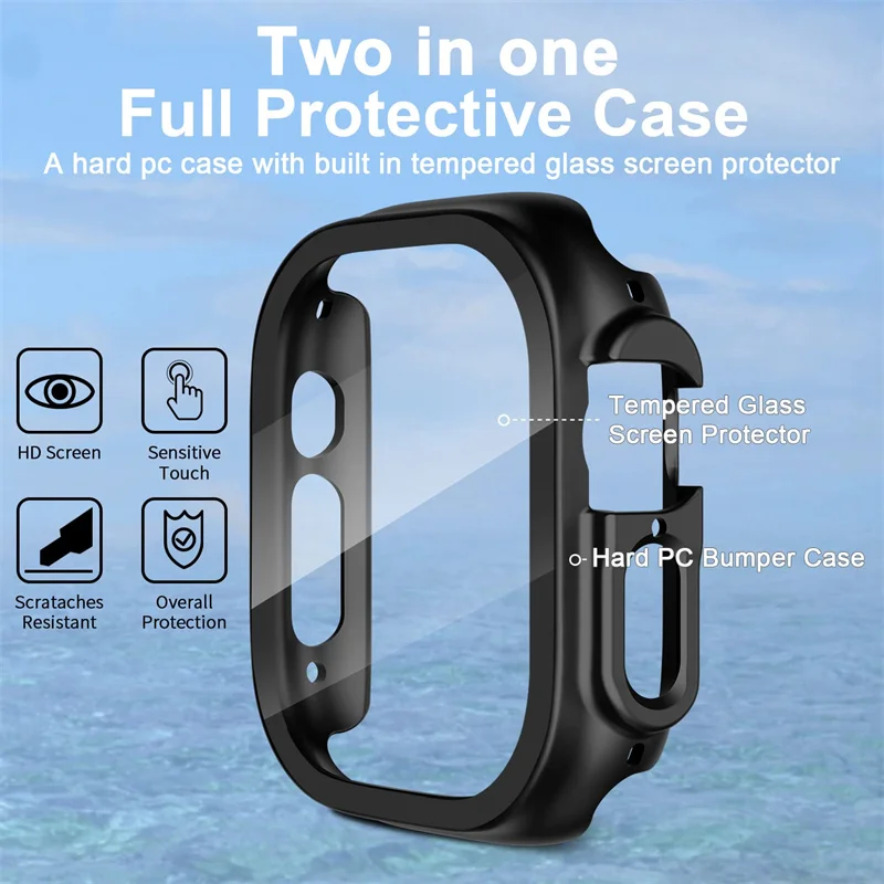 Glass+case For Apple Watch Ult - مراجعة Smartwatch Band Accessories وسعره